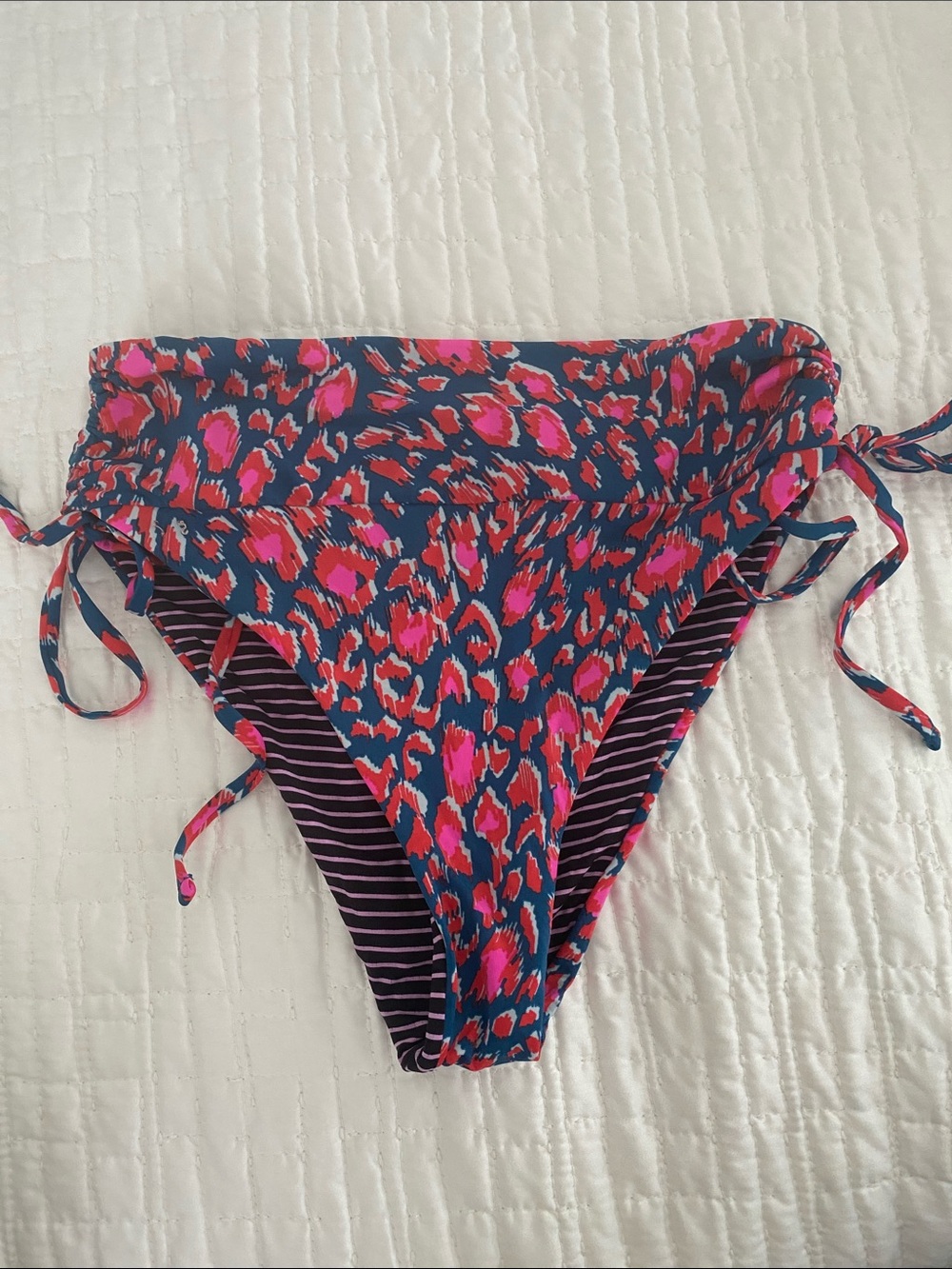 Maaji High Rise Pink Leopard Bikini Bottoms